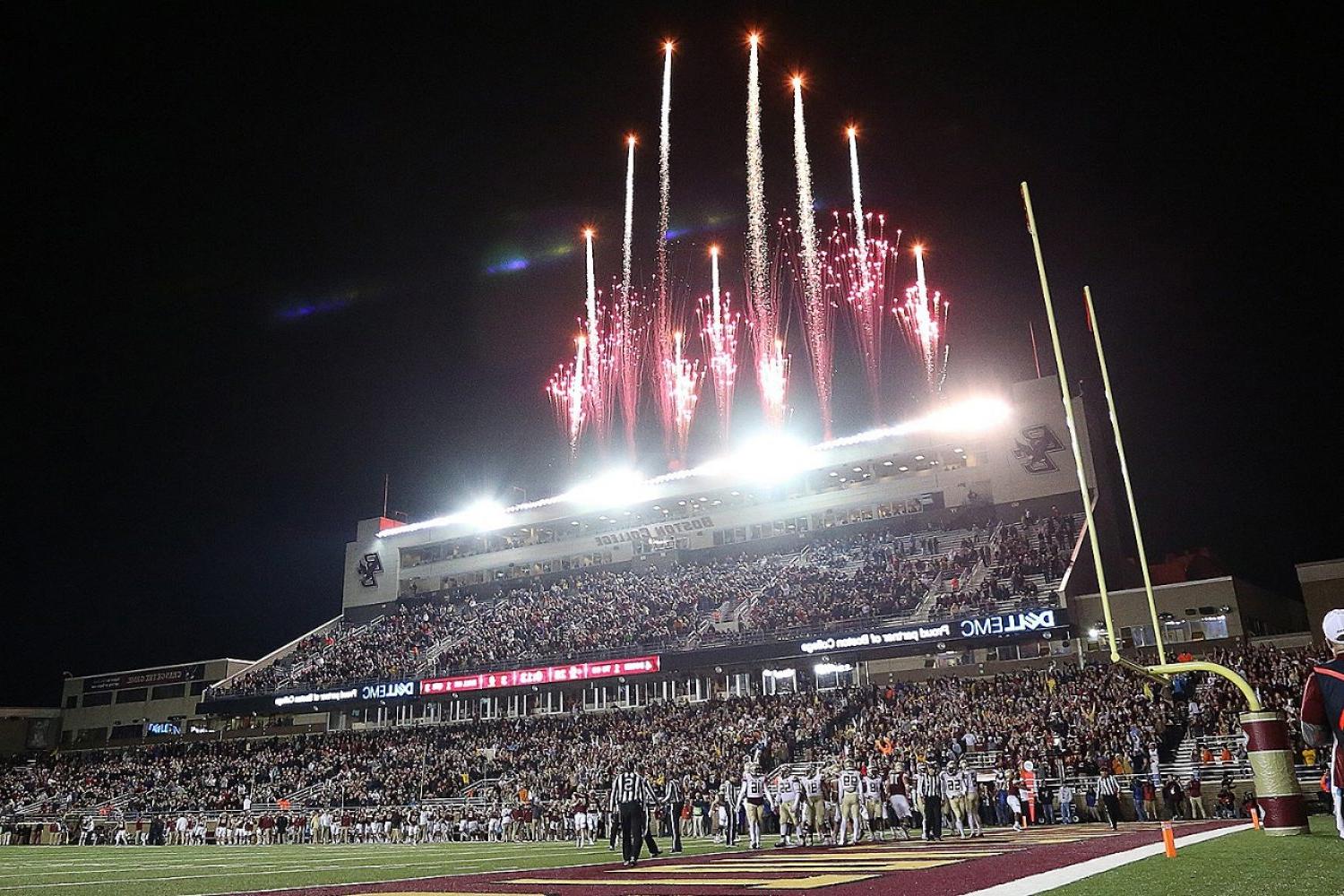 Fireworks at Alumni Stadium