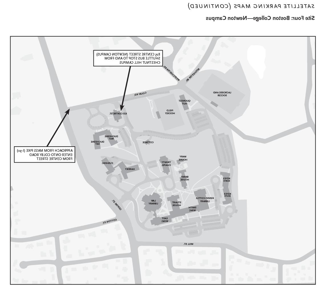 Newton satellite parking map for Commencement 2024