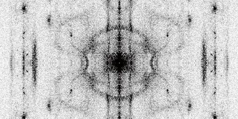 An image showing electrons on the surface of a kagome superconductor